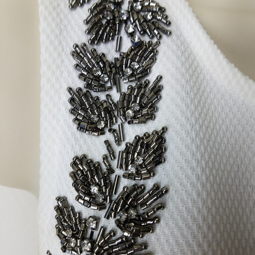 Lulu's White & Silver Dress - Picture 2 of 6